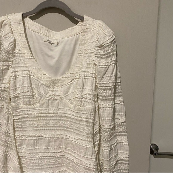 Tularosa Dress White Lula Balloon Long Sleeve Boho Crochet Lace Mini Short Small - Picture 3 of 10